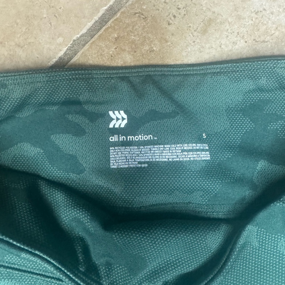 All in Motion Green Leggings High Waist Performance Bottoms - Picture 3 of 6